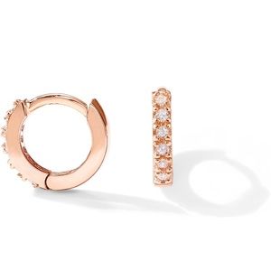 14k gold plated Rose gold Huggies!